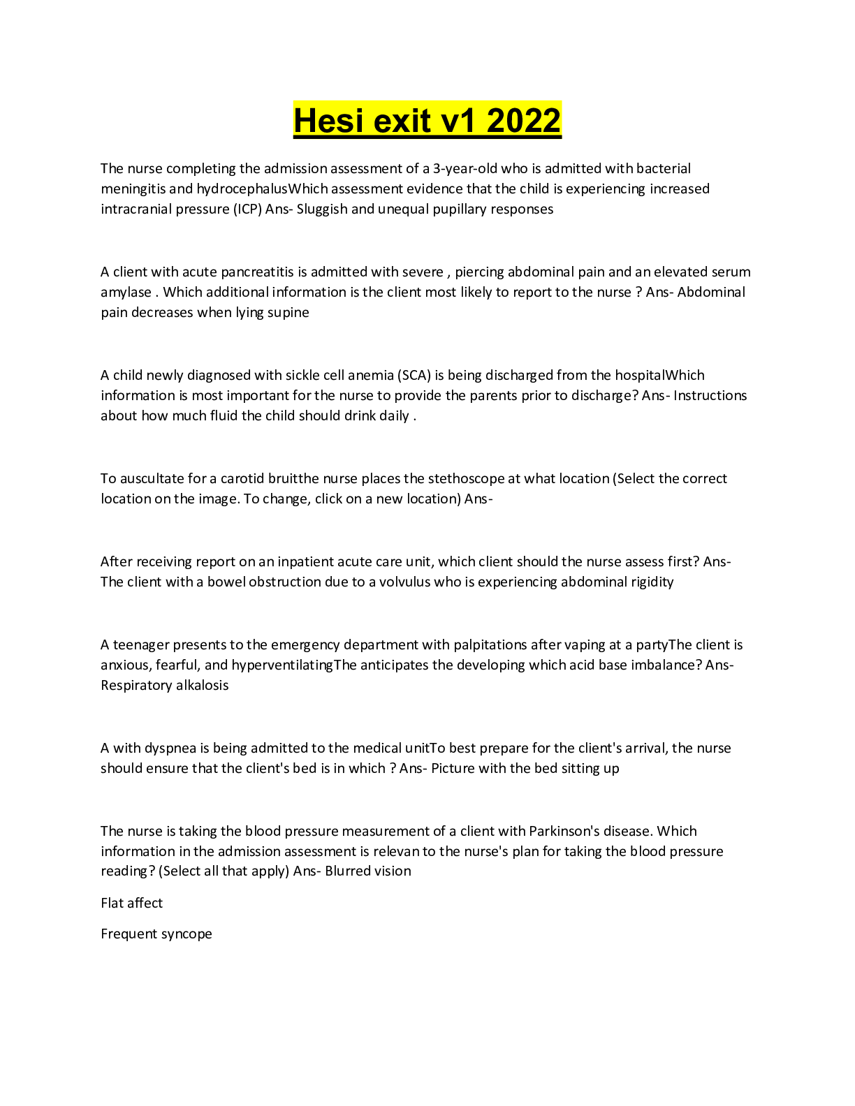 Preview image for Hesi exit v1 2022